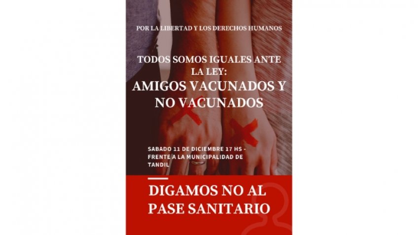 Convocan a una marcha contra el Pase Sanitario anunciado por Kicillof